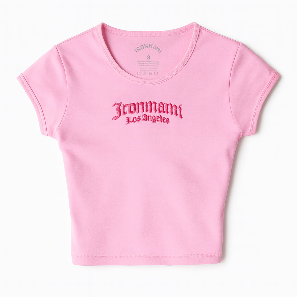 Ironmami Baby Tee- Pink
