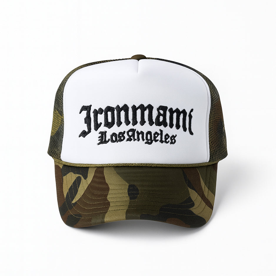 Ironmami Trucker Hat Camo White