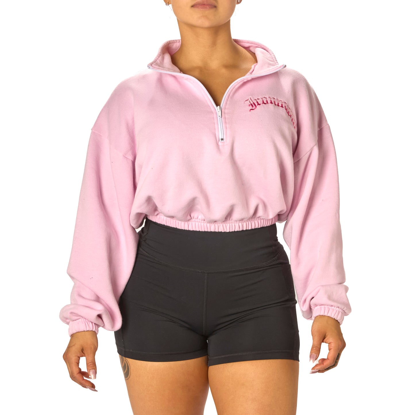 Ironmami Crop Half Zip Top