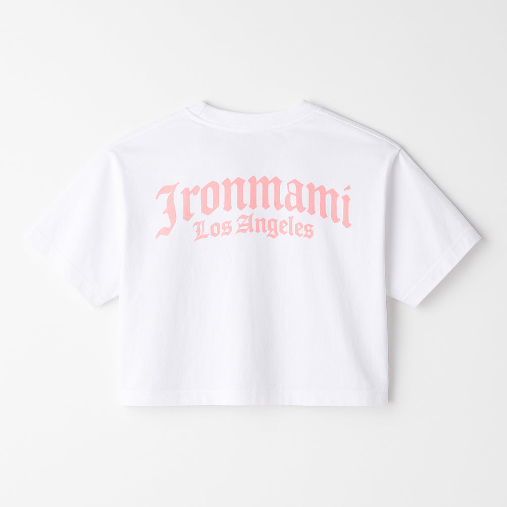 Ironmami Oversized Cropped Tee- White