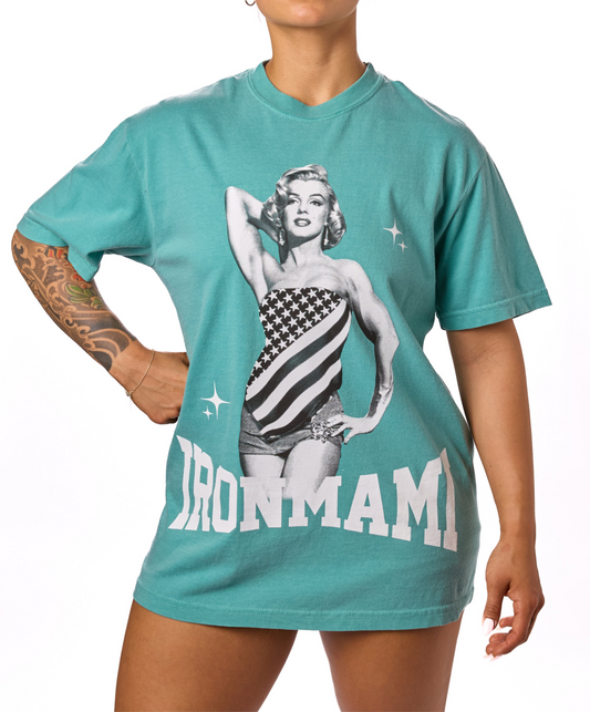 Iron Mami Bombshell Tee- Teal