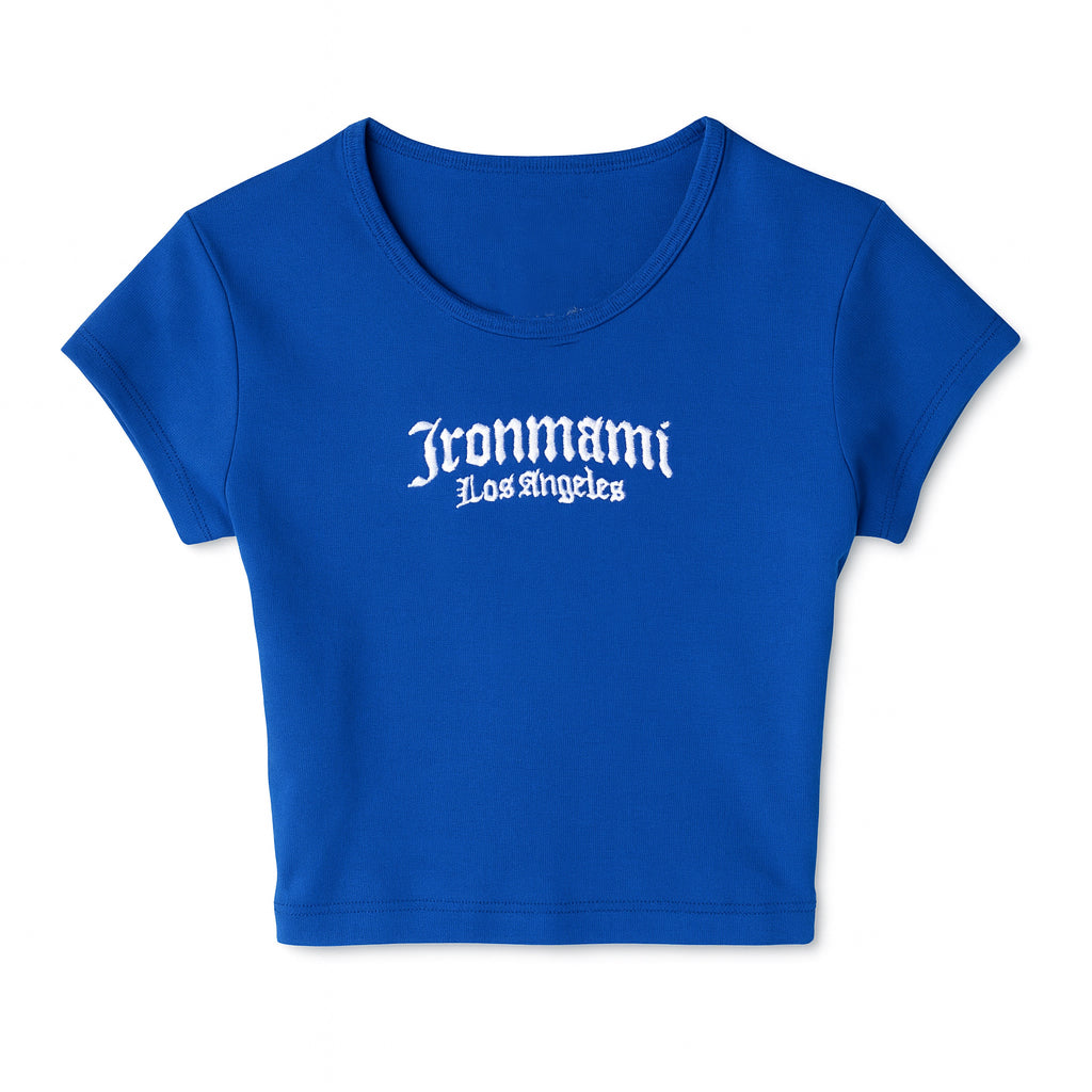 Ironmami Baby Tee- Blue