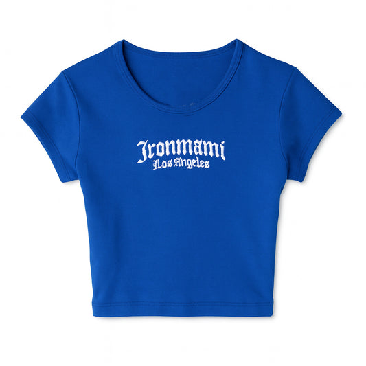 Ironmami Baby Tee- Blue