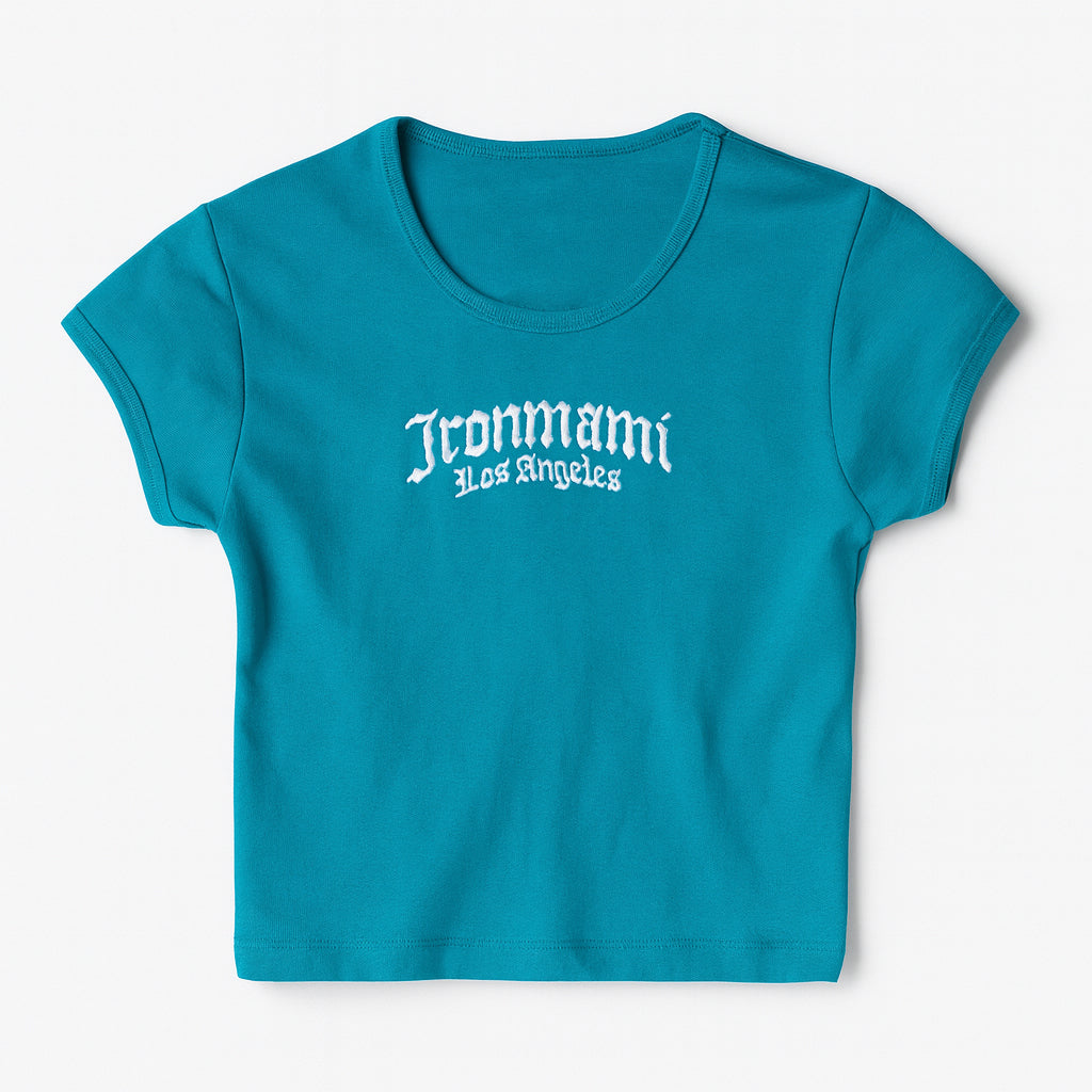 Ironmami Baby Tee- Turquoise
