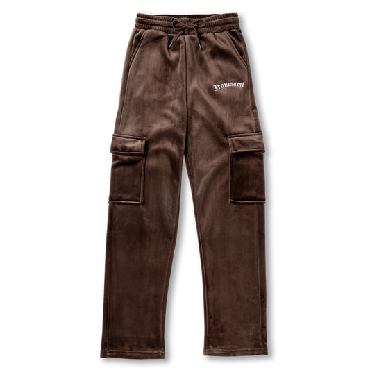 Cocoa Velour Iron Mami Cargo Pants