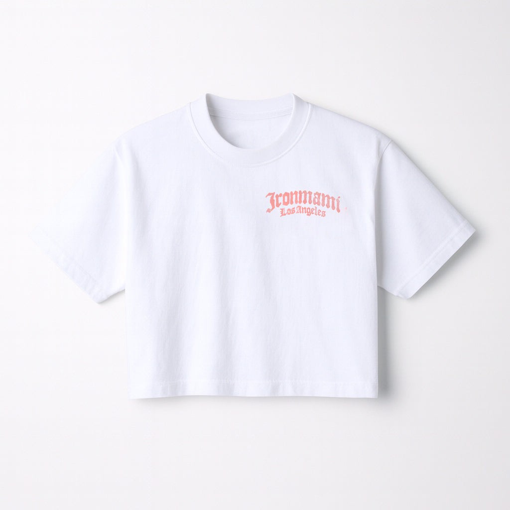 Ironmami Oversized Cropped Tee- White