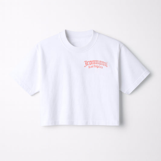 Ironmami Oversized Cropped Tee- White