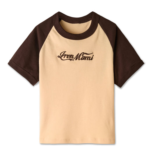 Iron Mami Baseball Tee- Cream