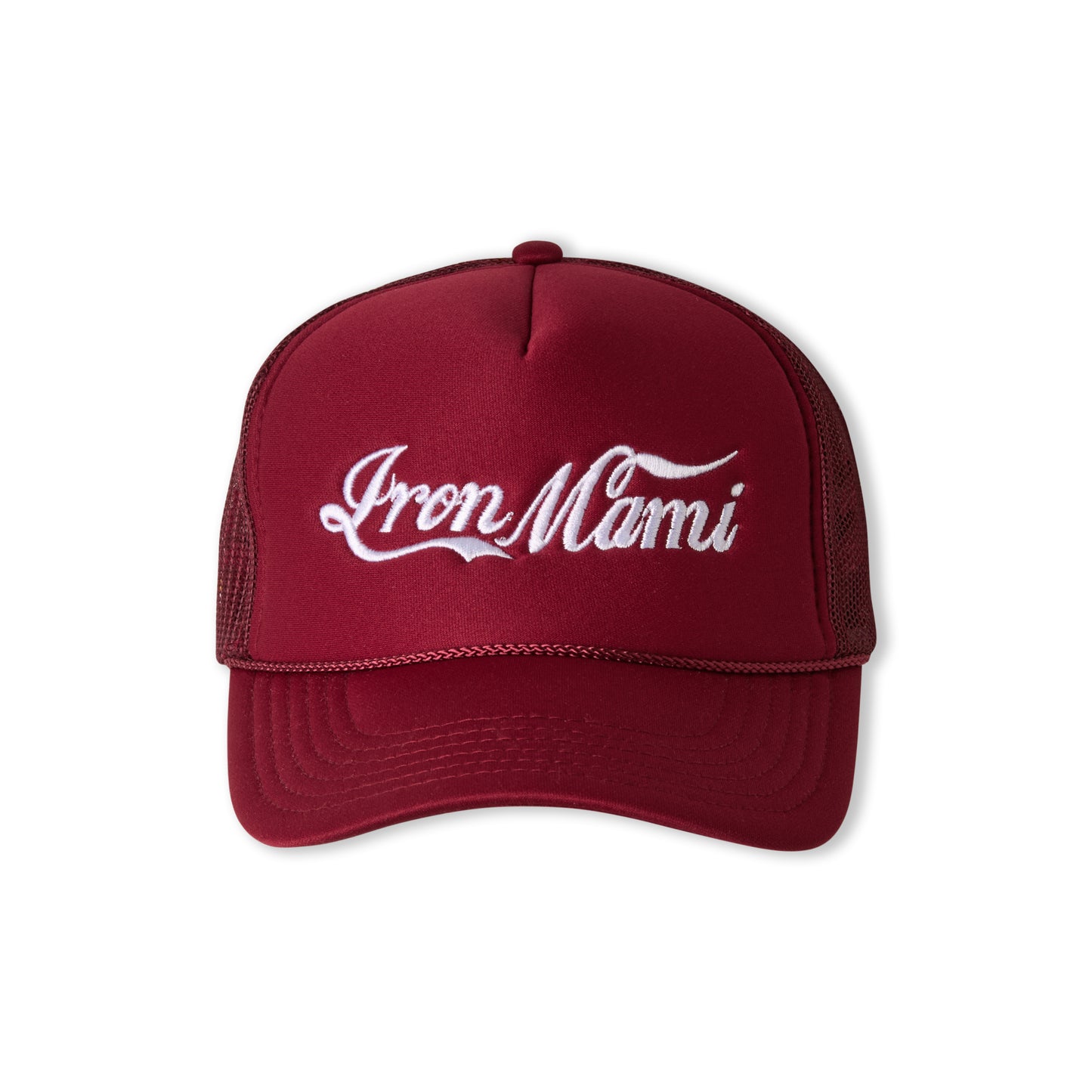 Iron Mami Trucker Hat- Maroon