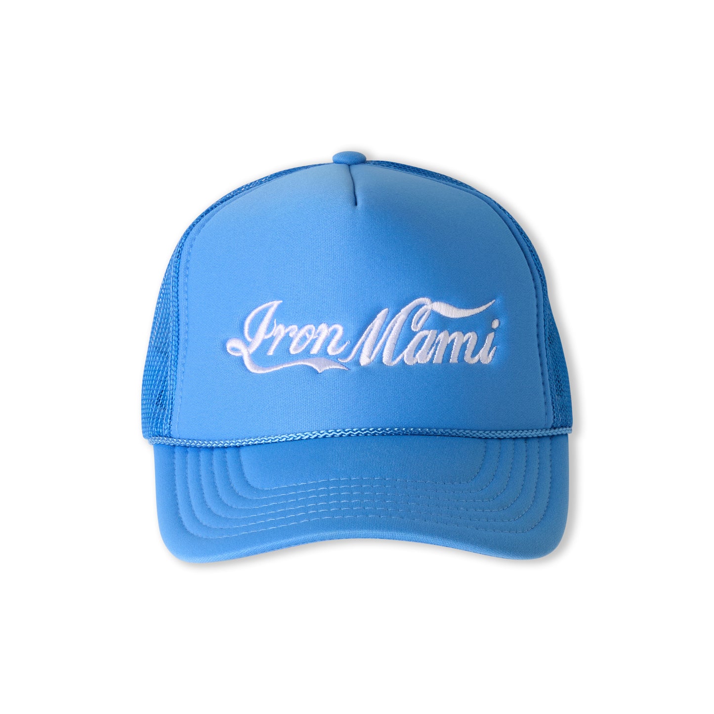 Iron Mami Trucker Hat- Light Blue