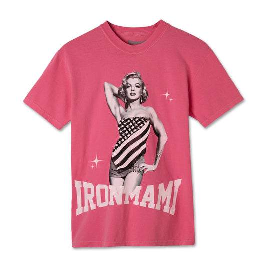 Iron Mami Short Sleeve Graphic Tee- Dark Pink