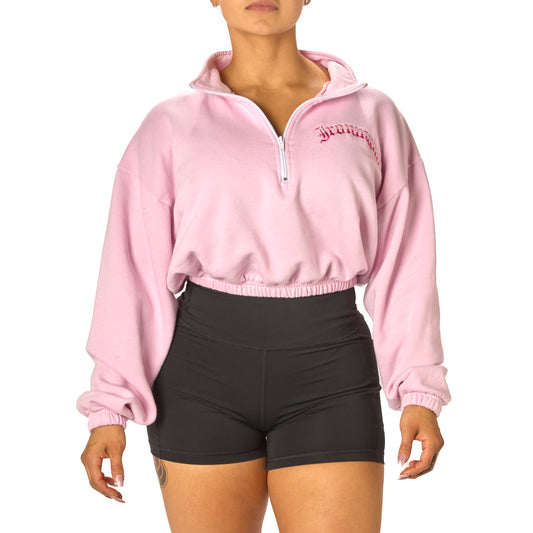 Ironmami Crop Half Zip Top