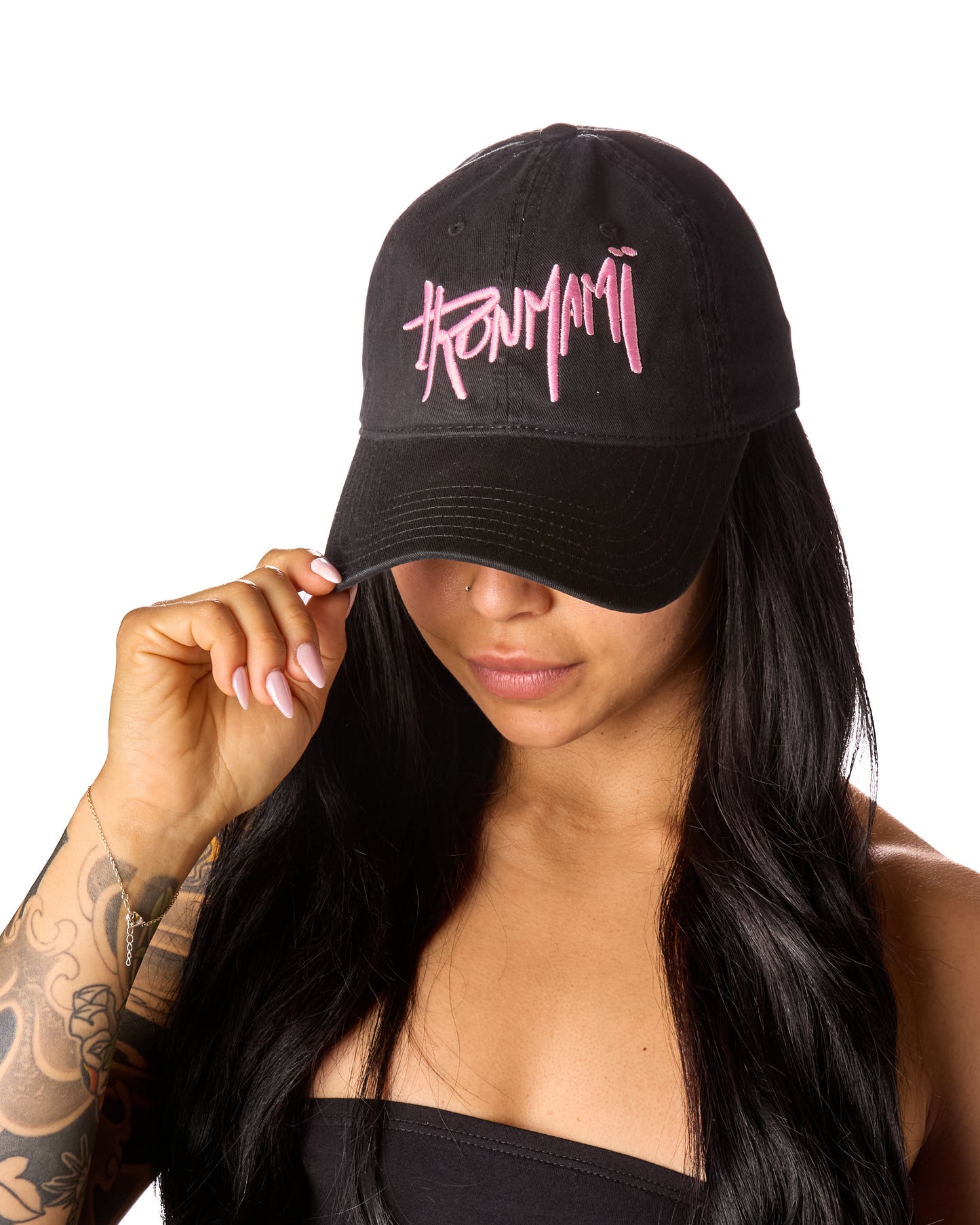 Iron Mami Hat- Black & Pink