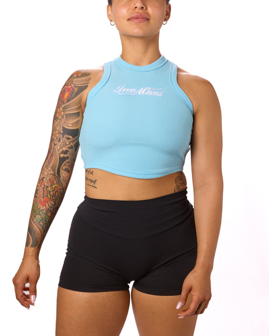 Iron Mami Tank- Baby Blue