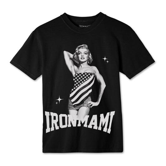 Iron Mami Short Sleeve Graphic Tee- Black